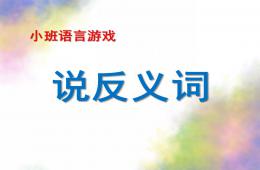 小班语言活动说反义词PPT课件