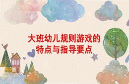 幼儿园大班规则游戏的特点与指导PPT课件