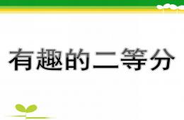 大班数学公开课有趣的二等分PPT课件