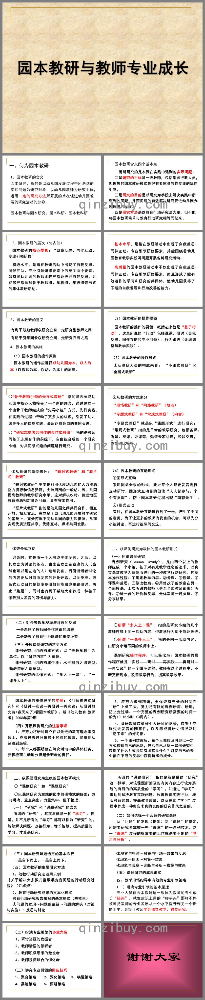 幼儿园园本教研与教师专业发展PPT课件