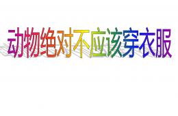 大班科学动物绝对不应该穿衣服PPT课件