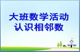 大班数学活动认识相邻数PPT课件