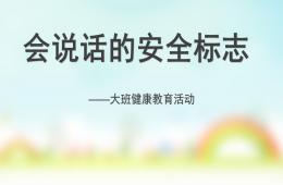 大班健康教育会说话的安全标志PPT课件