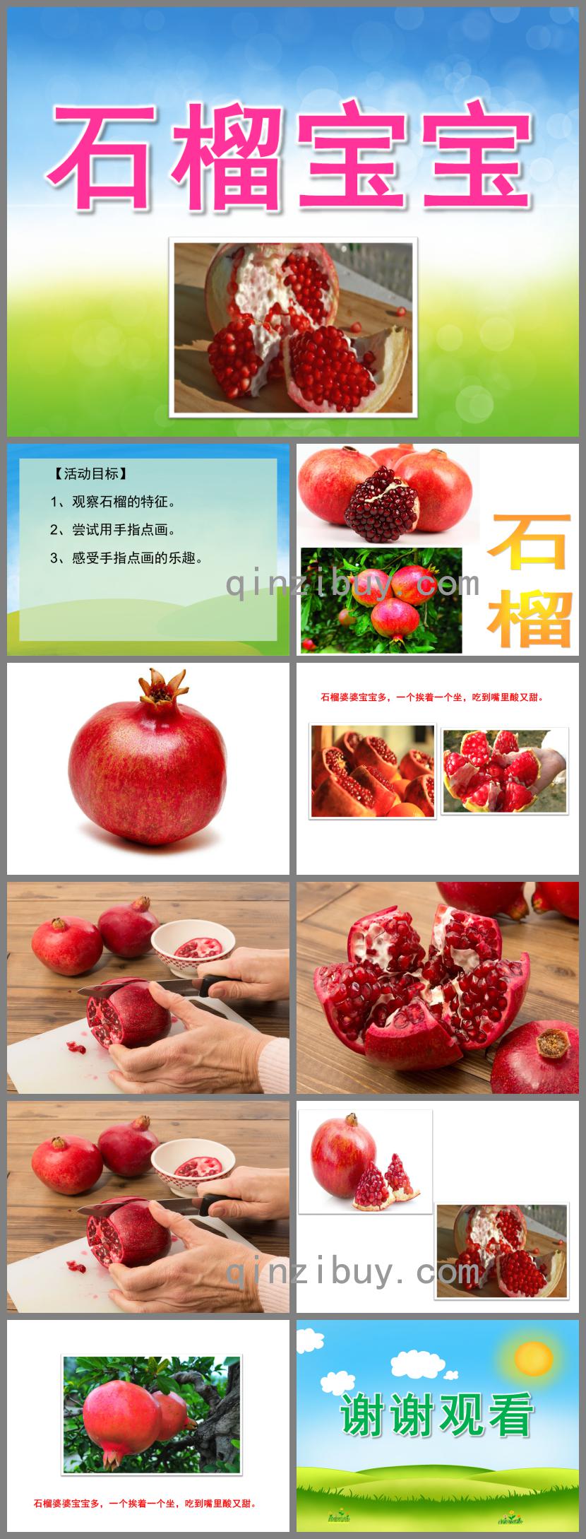 小班美术石榴宝宝PPT课件