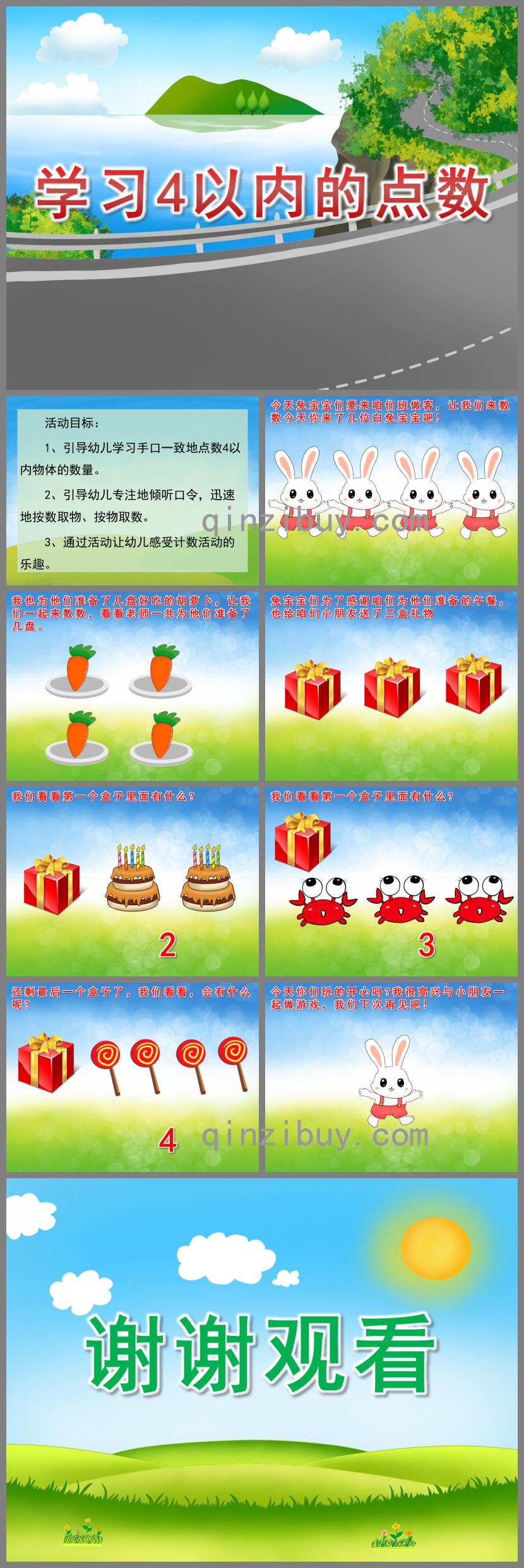 小班数学学习4以内的点数PPT课件