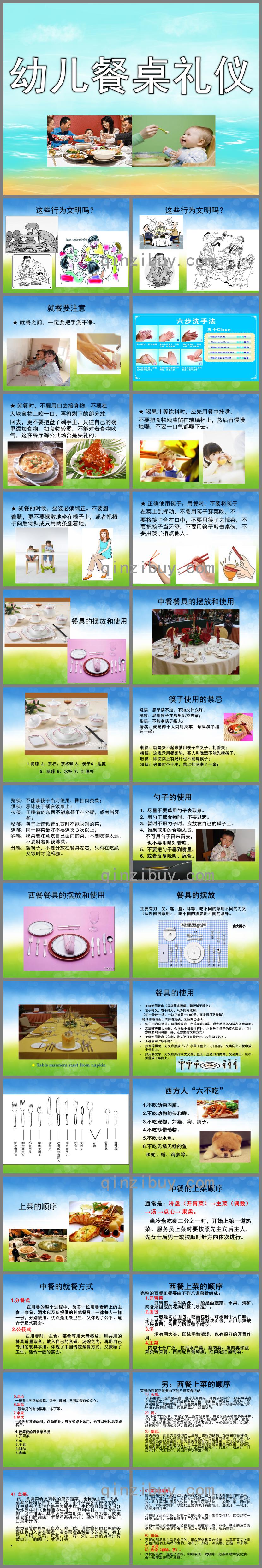 幼儿餐桌礼仪PPT课件