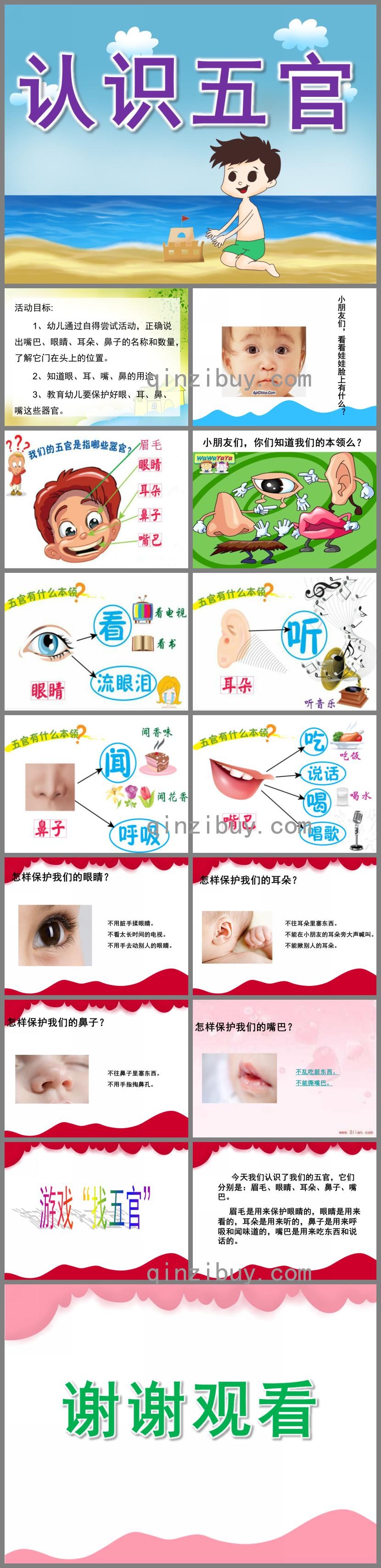小班认识五官PPT课件