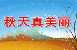 大班语言散文秋天真美丽PPT课件录音音乐