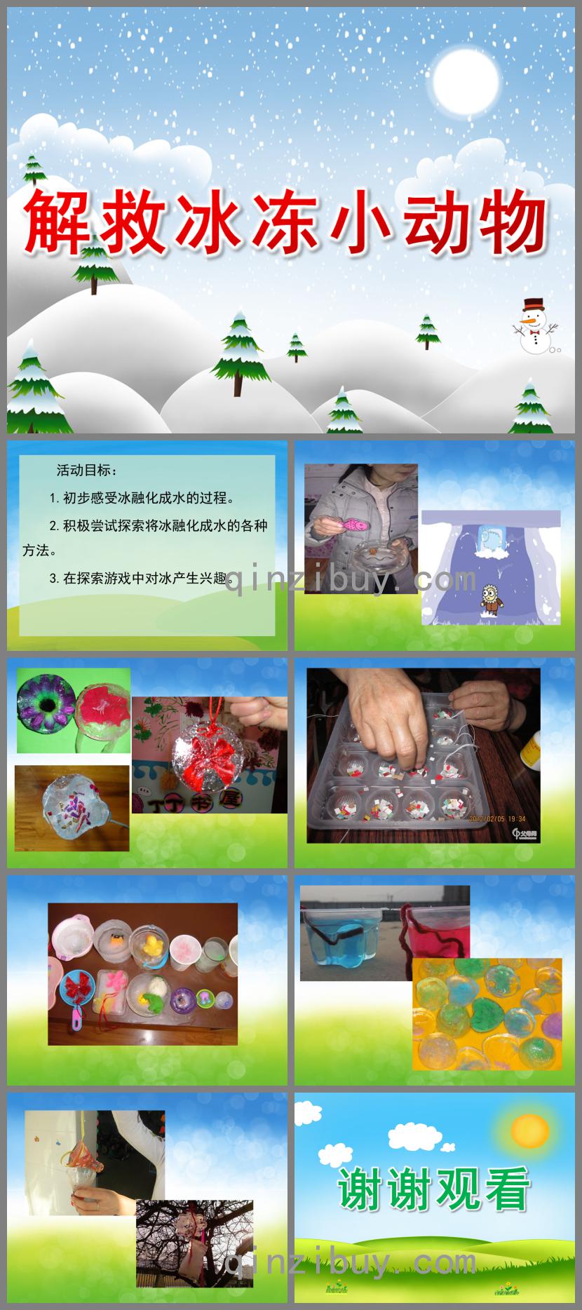小班科学解救冰冻小动物PPT课件