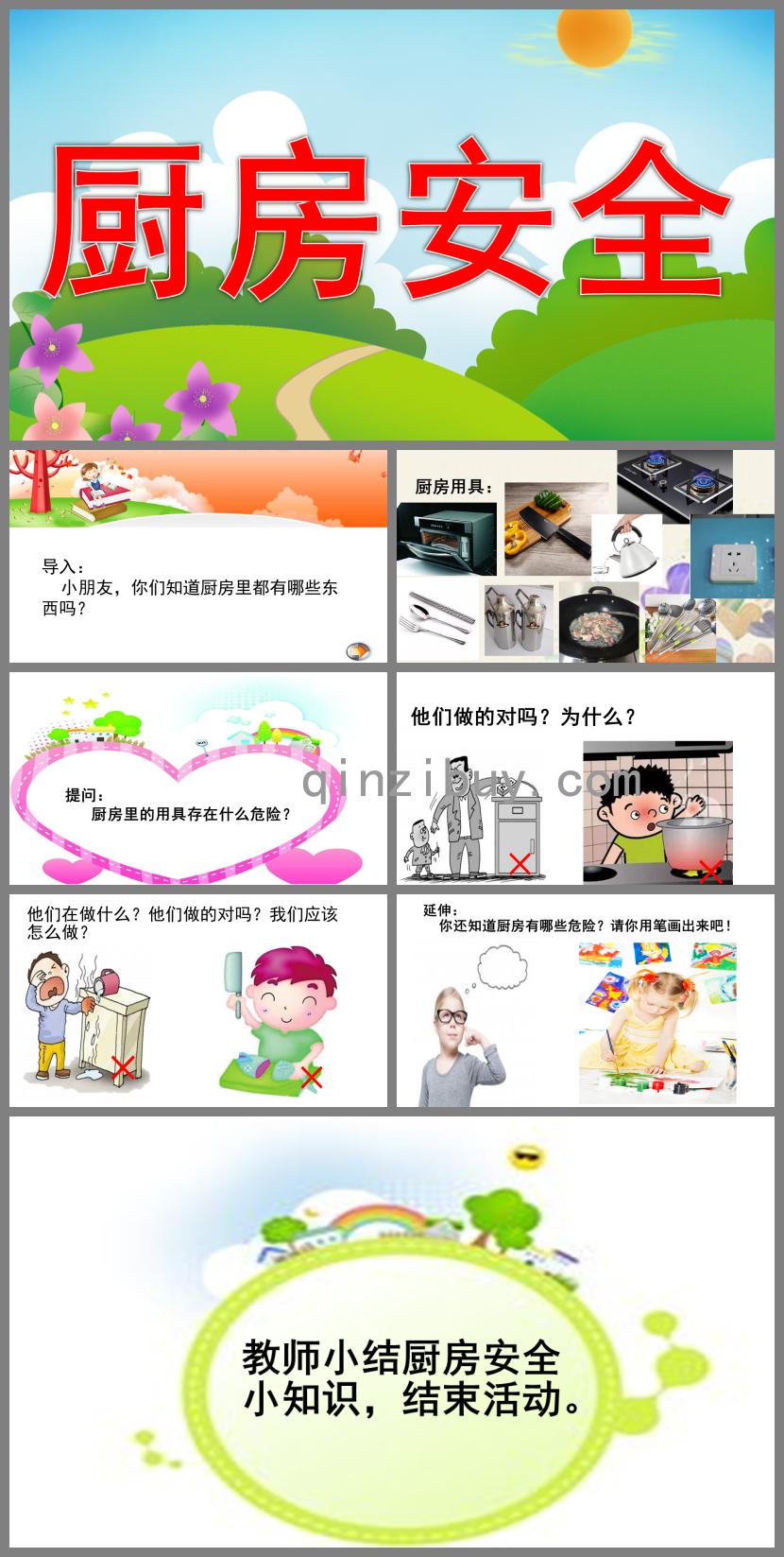 中班安全厨房安全PPT课件