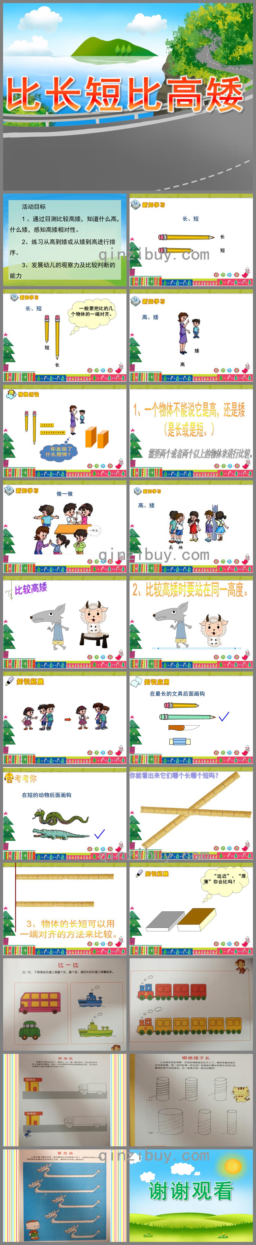 小班数学比长短比高矮PPT课件
