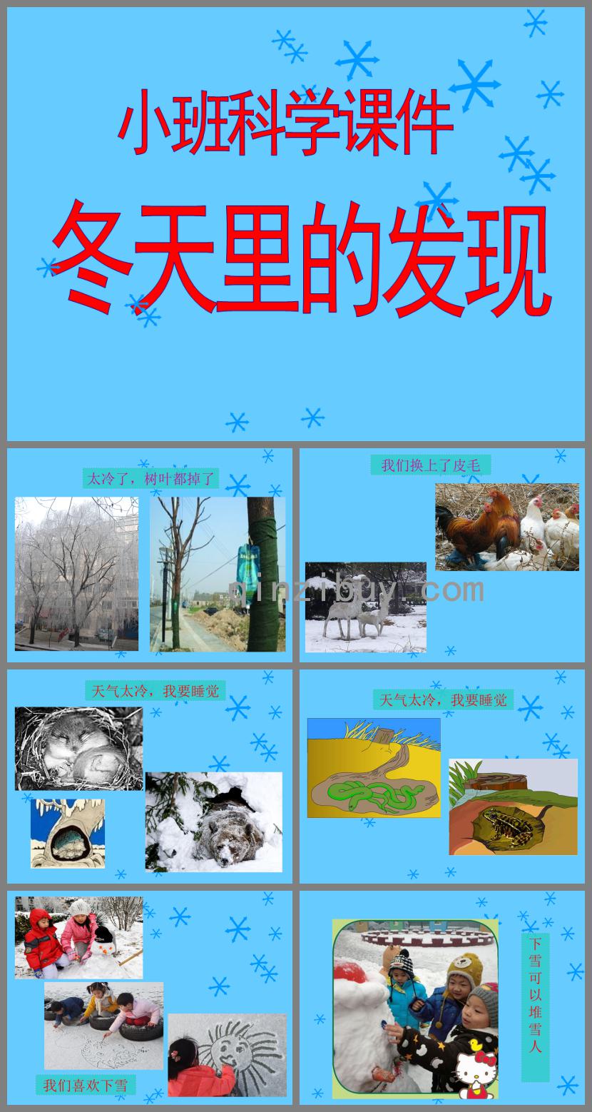 小班科学冬天里的发现PPT课件