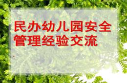 民办幼儿园安全管理经验交流PPT课件
