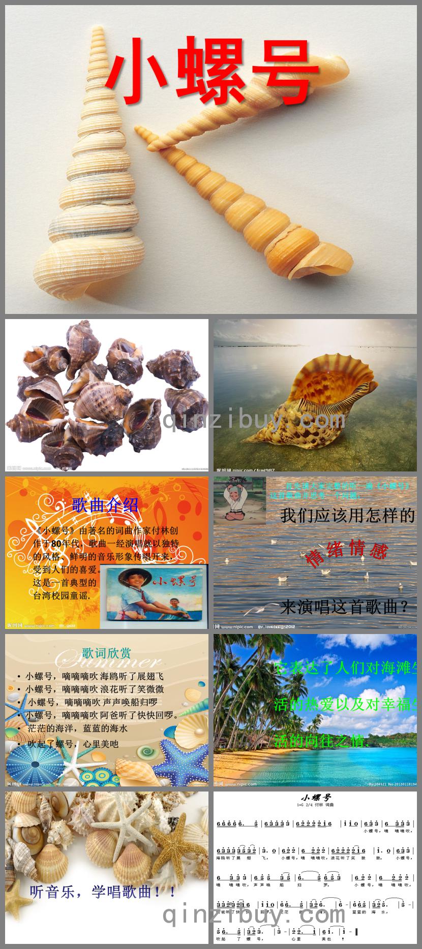 大班音乐小螺号PPT课件歌曲