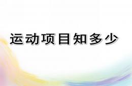 大班社会运动项目知多少PPT课件