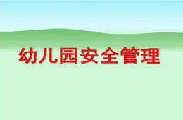 幼儿园安全管理PPT课件