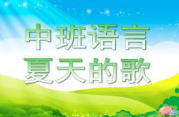 中班语言夏天的歌PPT课件