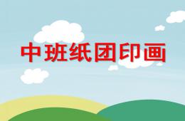 中班美术纸团印画PPT课件