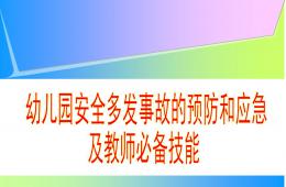 幼儿园安全事故的预防和应急PPT课件