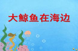 大班语言大鲸鱼在海边PPT课件配音音乐