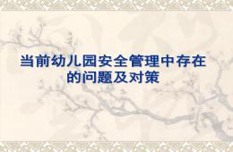 幼儿园安全管理中存在PPT课件