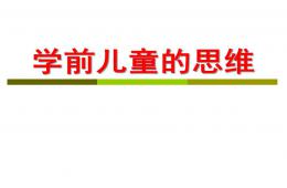 学前儿童的思维与言语发展PPT课件