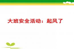 大班安全起风了PPT课件