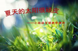 小班语言夏天的太阳很顽皮PPT课件