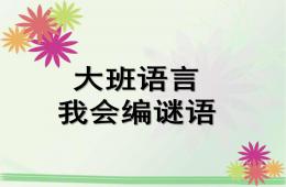 大班语言我会编谜语PPT课件