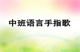 中班语言手指歌PPT课件