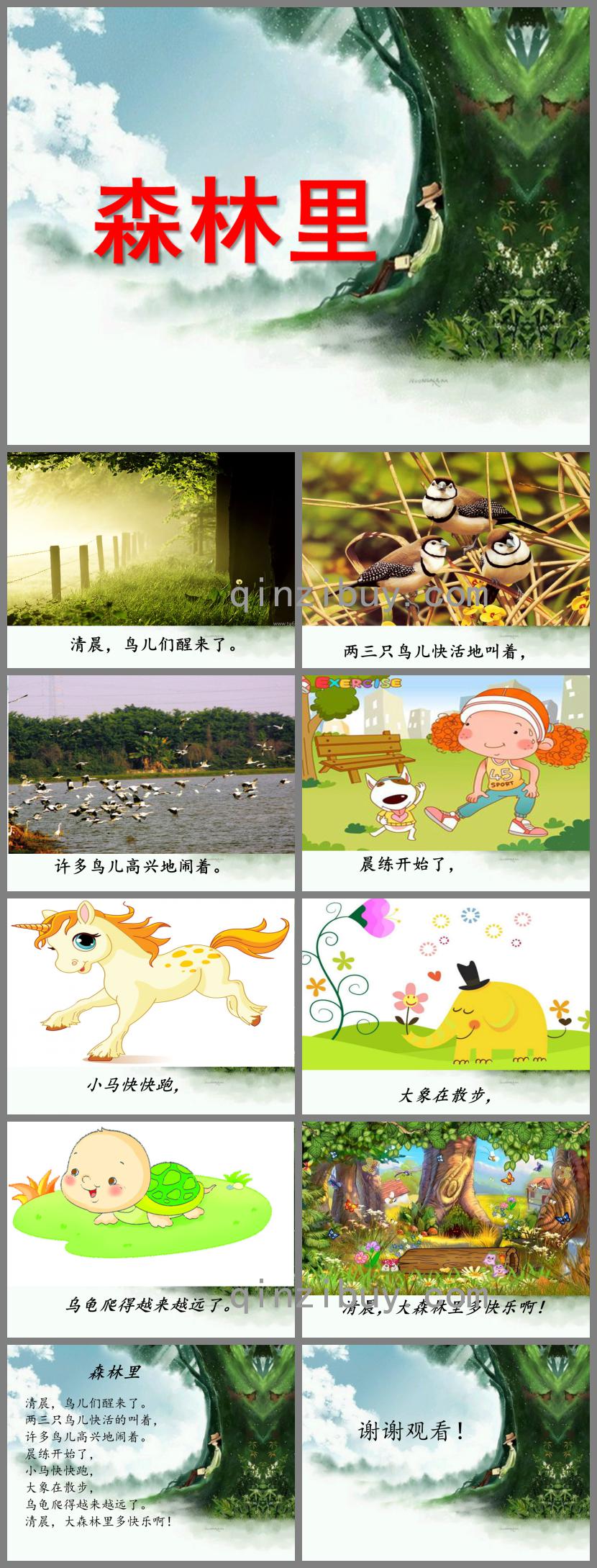 大班语言森林里PPT课件
