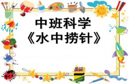 中班科学水中捞针PPT课件