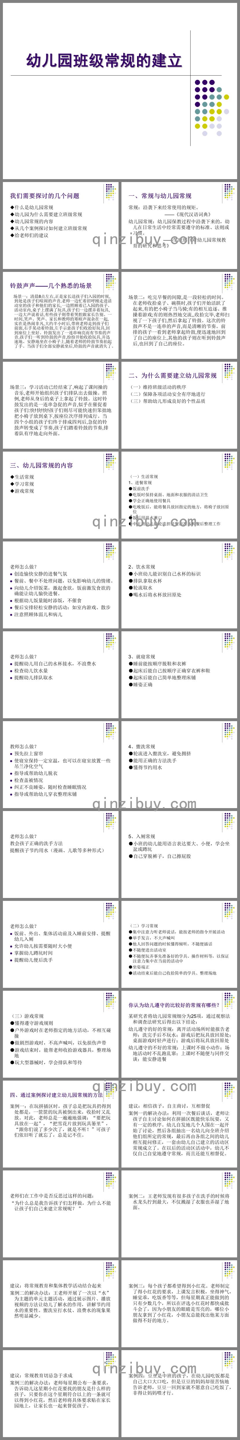 幼儿园班级常规的建立PPT课件