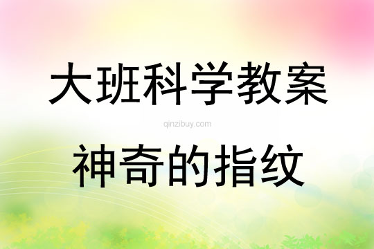 大班科学活动神奇的指纹教案反思