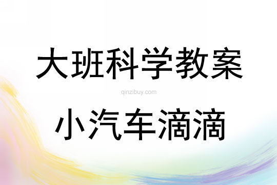 大班科学活动小汽车滴滴教案反思
