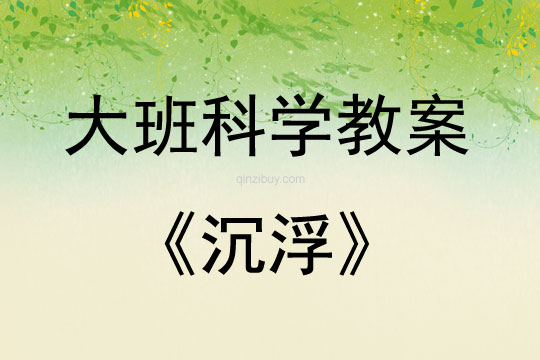 大班科学活动教案：沉浮教案(附教学反思)