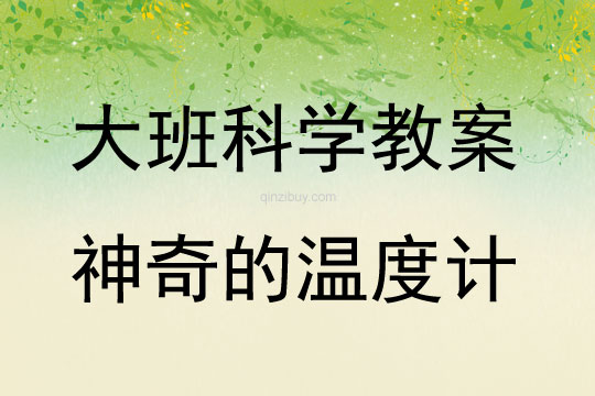 大班科学活动教案：《神奇的温度计》教案(附教学反思)