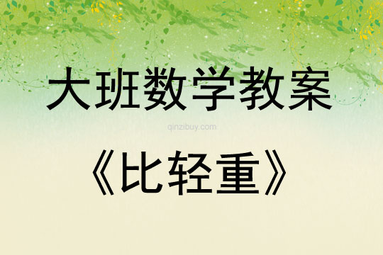 大班数学活动比轻重教案反思