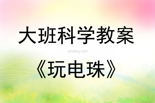大班科探活动教案：玩电珠教案