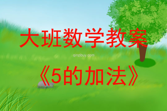 大班数学《5的加法》教案反思