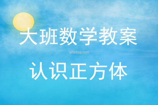 大班数学活动教案：认识正方体教案(附教学反思)