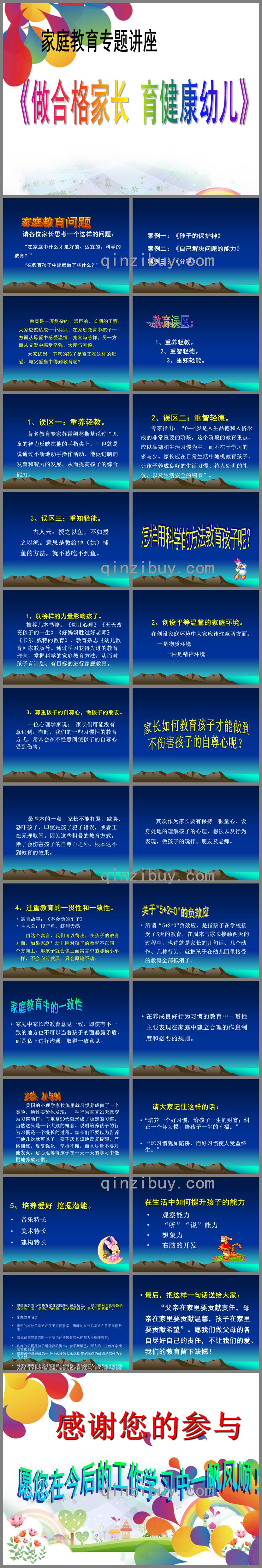 幼儿园家庭教育讲座做合格家长育健康幼儿PPT课件