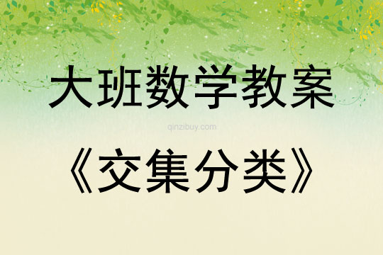 大班数学活动教案：交集分类教案