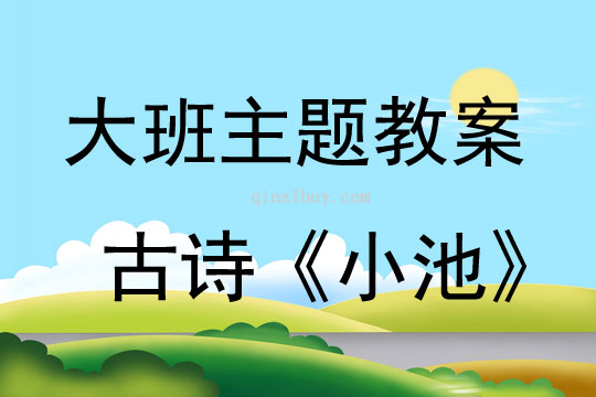 大班主题古诗《小池》教案反思