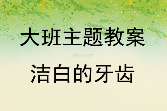 大班主题洁白的牙齿教案反思