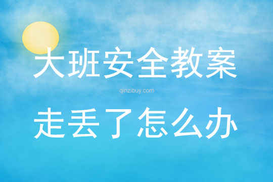 大班安全走丢了怎么办教案反思