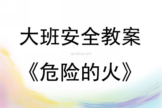 大班安全教育危险的火教案反思