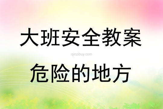 大班安全活动教案：危险的地方教案(附教学反思)