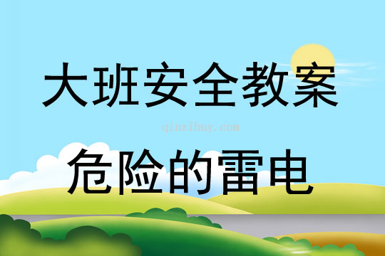 大班安全危险的雷电教案