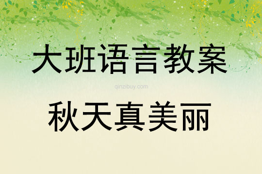 大班语言活动秋天真美丽教案反思
